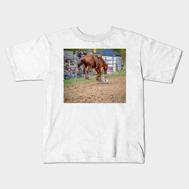 RODEOS, HORSES, COWBOYS Kids T-Shirt by anothercoffee